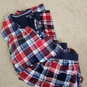 ★SOLD★ Nautica: Red Plaid Pajama Set Men's/Unisex ❤️